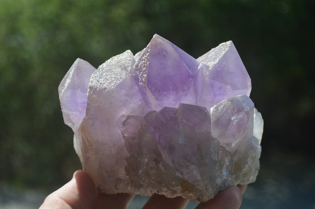 Natural Jacaranda Amethyst Quartz Clusters x 2 from Mumbwa, Zambia - Toprock Gemstones and Minerals 
