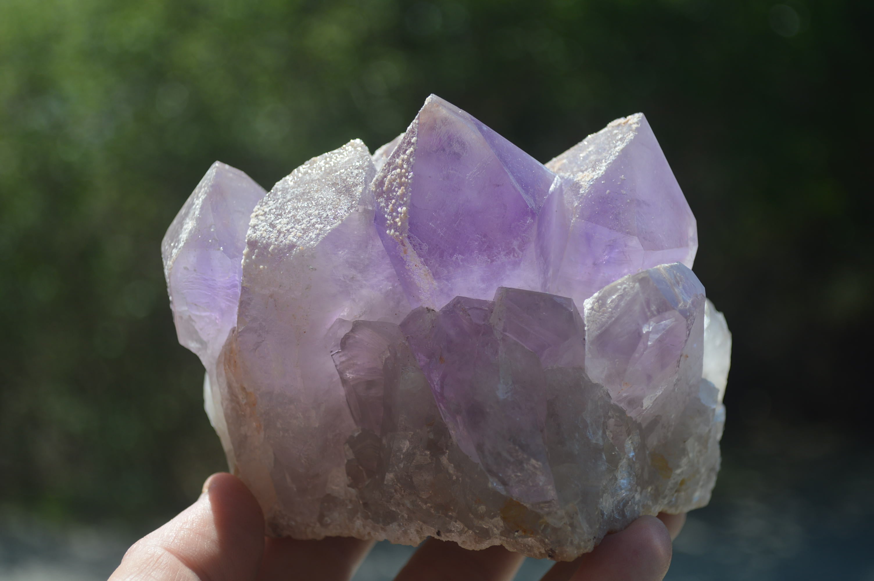 Natural Jacaranda Amethyst Quartz Clusters x 2 from Mumbwa, Zambia - Toprock Gemstones and Minerals 