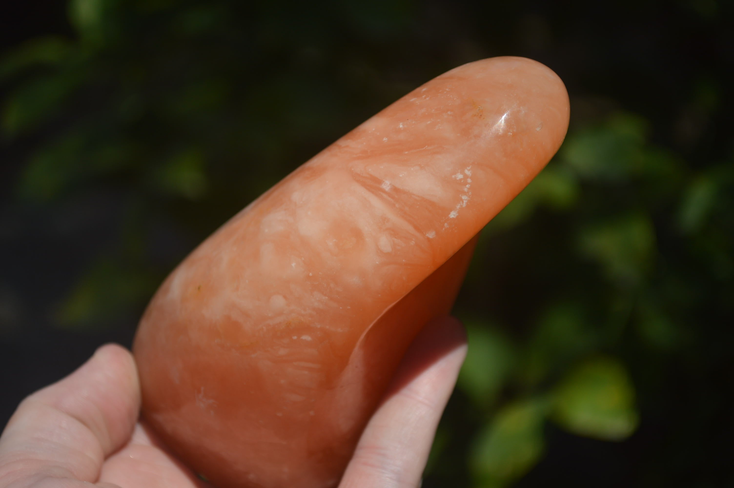 Polished Orange Twist Calcite Standing Free Forms x 2 From Maevantanana, Madagascar - Toprock Gemstones and Minerals 
