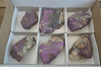 Natural Metallic Purpurite Cobbed Specimens x 6 From Erongo, Namibia - Toprock Gemstones and Minerals 