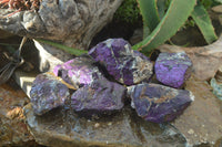 Natural Metallic Purpurite Cobbed Specimens x 6 From Erongo, Namibia - Toprock Gemstones and Minerals 