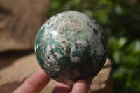 Polished Emerald Mica In Matrix Spheres x 2 From Mutoko, Zimbabwe - Toprock Gemstones and Minerals 