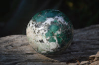 Polished Emerald Mica In Matrix Spheres x 2 From Mutoko, Zimbabwe - Toprock Gemstones and Minerals 