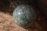 Polished Emerald Mica In Matrix Spheres x 2 From Mutoko, Zimbabwe - Toprock Gemstones and Minerals 