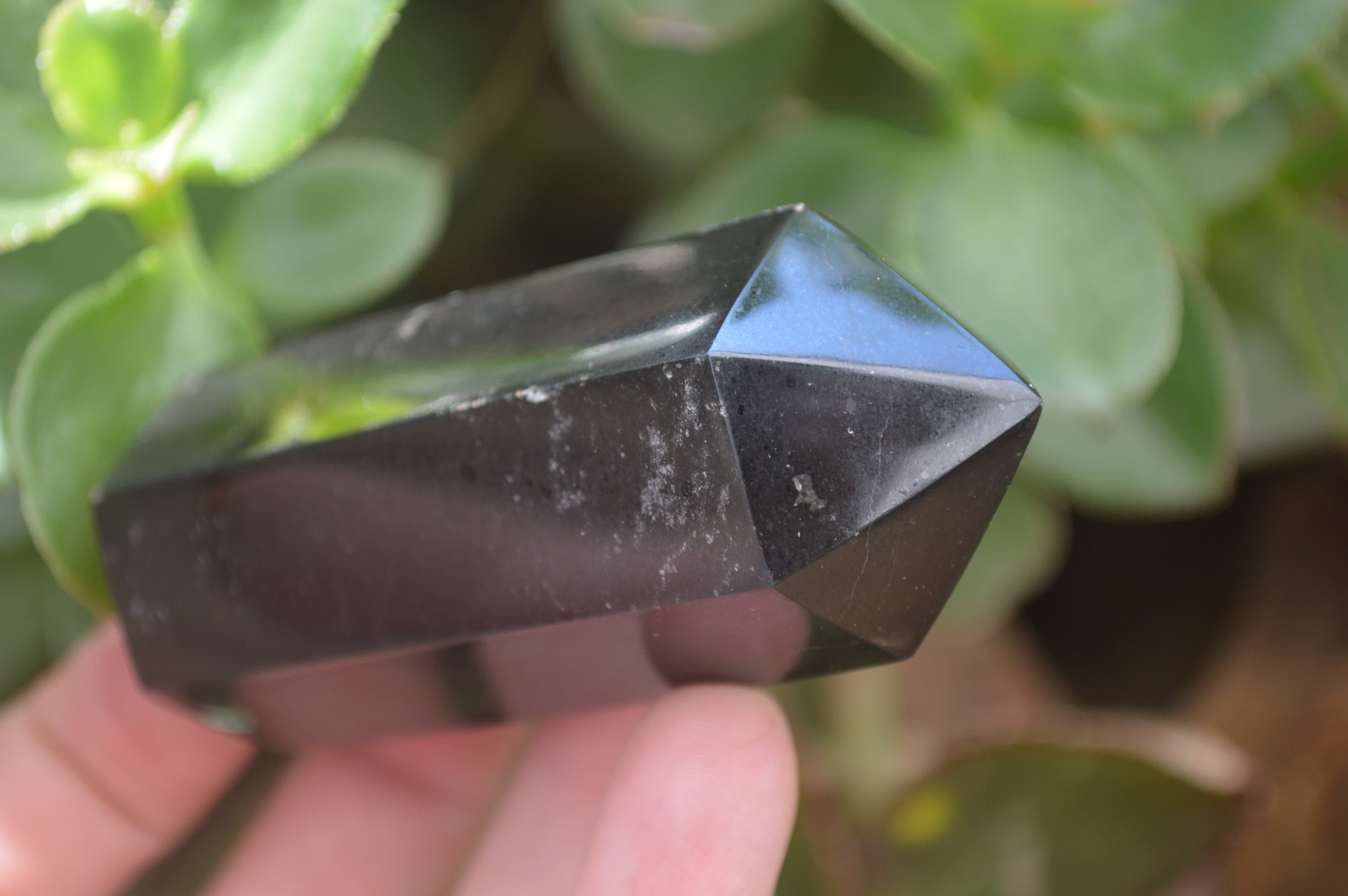 Polished Black Basalt Points x 12 From Madagascar - Toprock Gemstones and Minerals 
