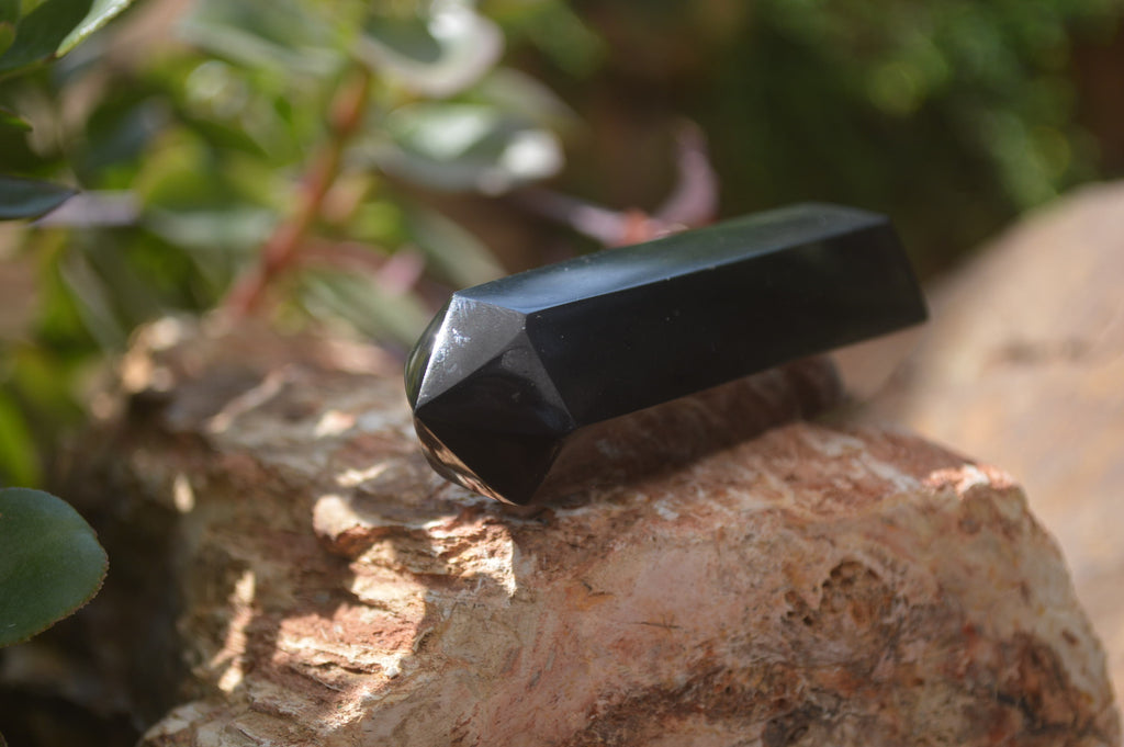 Polished Black Basalt Points x 12 From Madagascar - Toprock Gemstones and Minerals 