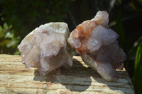 Natural Ametrine Spirit Quartz Clusters x 3 From Boekenhouthoek, South Africa