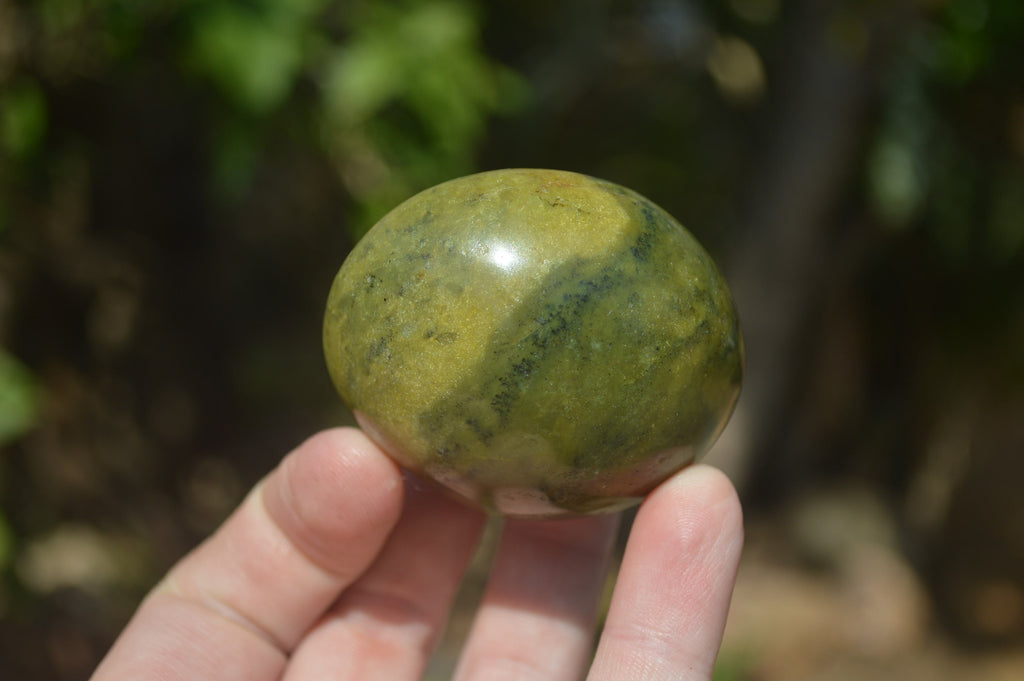 Polished Green Opal Palm Stones x 12 From Madagascar - Toprock Gemstones and Minerals 