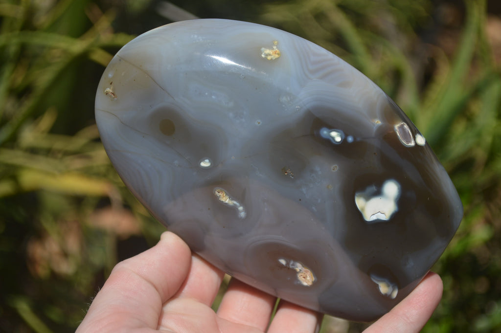 Polished Dendritic Agate Standing Free Forms x 3 From Madagascar - Toprock Gemstones and Minerals 