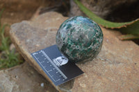 Polished Rare Emerald Mica In Matrix Spheres x 2 From Mutoko, Zimbabwe - Toprock Gemstones and Minerals 