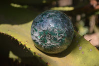 Polished Rare Emerald Mica In Matrix Spheres x 2 From Mutoko, Zimbabwe - Toprock Gemstones and Minerals 