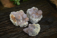 Natural Ametrine Spirit Quartz Clusters x 3 From Boekenhouthoek, South Africa
