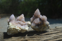 Natural Ametrine Spirit Quartz Clusters x 3 From Boekenhouthoek, South Africa