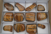 Polished Tiger's Eye Free Forms x 12 From Prieska, South Africa