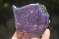 Polished On One Side Metallic Purpurite x 6 From Namibia - Toprock Gemstones and Minerals 