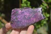 Polished On One Side Metallic Purpurite x 6 From Namibia - Toprock Gemstones and Minerals 