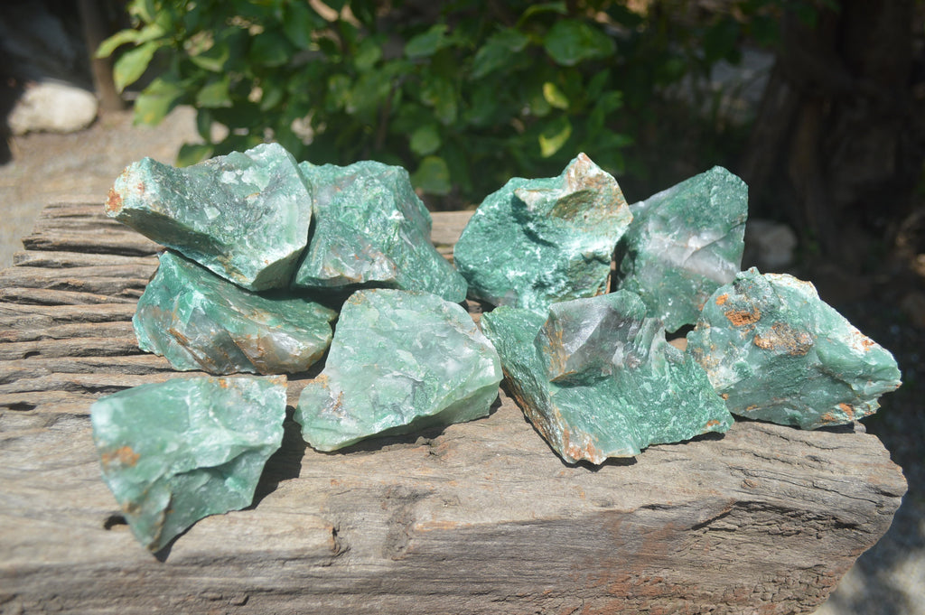 Natural Swazi Jade Cobbed Specimens x 12 from Swaziland - Toprock Gemstones and Minerals 