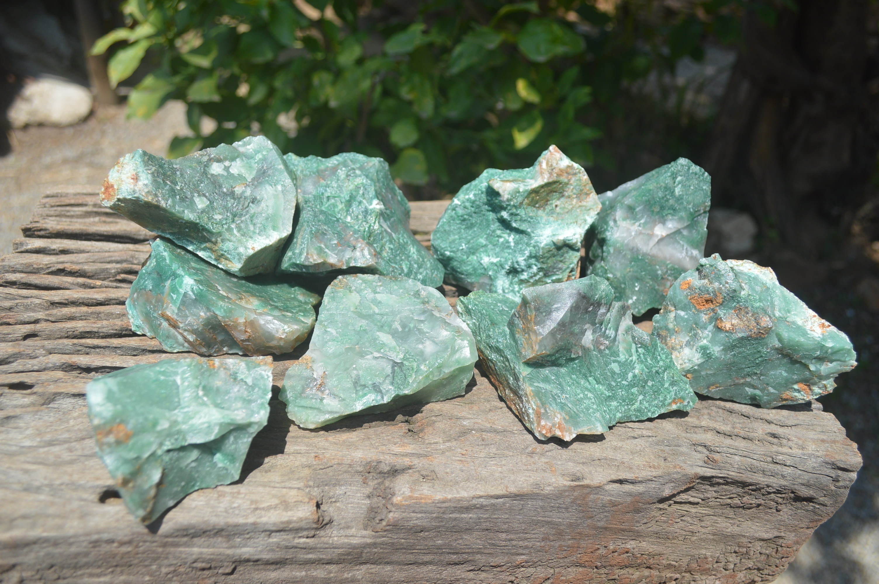 Natural Swazi Jade Cobbed Specimens x 12 from Swaziland - Toprock Gemstones and Minerals 