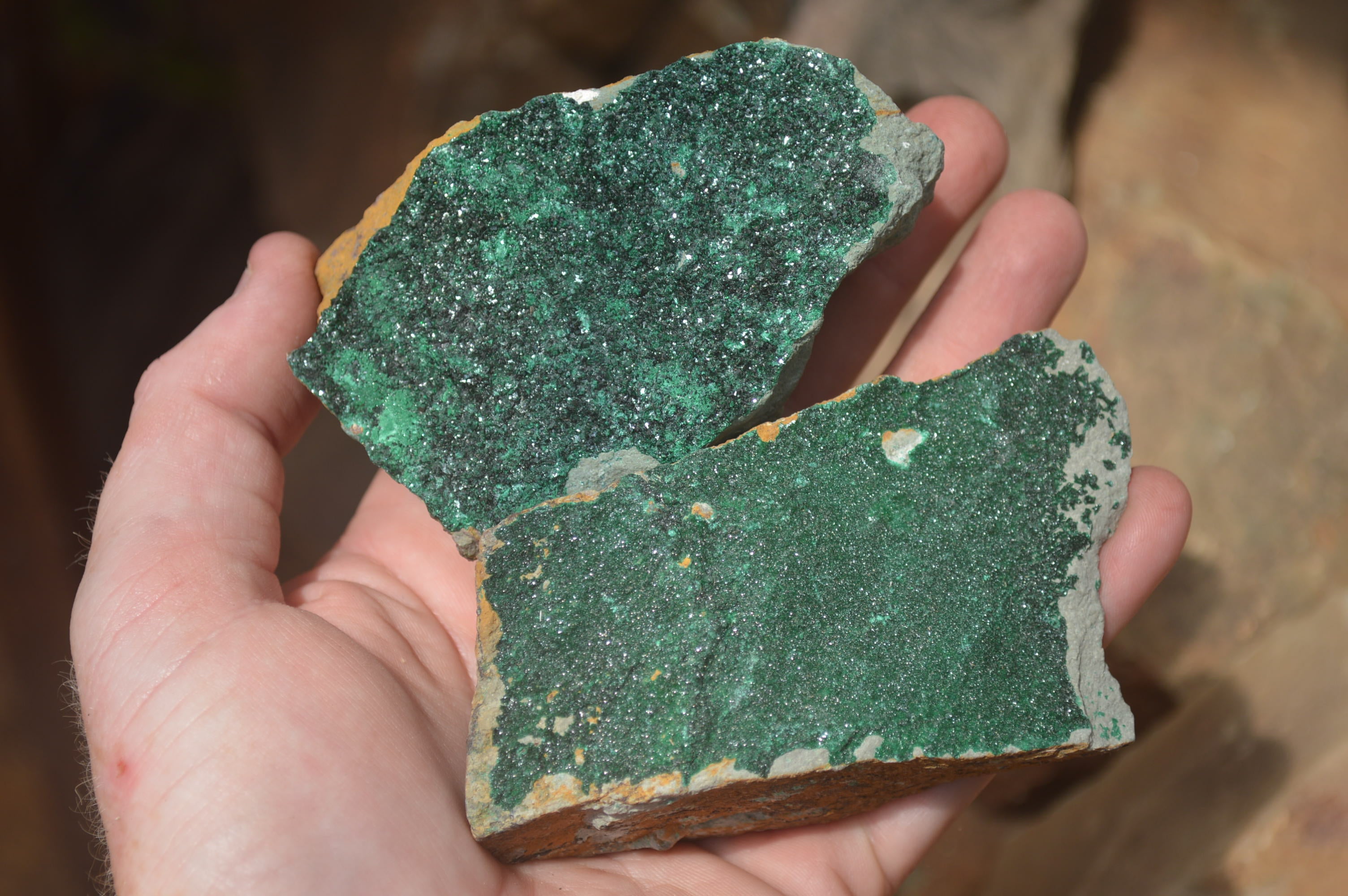 Natural Botryoidal Malachite Specimens x 6 From Tenke Fungurume, Congo - Toprock Gemstones and Minerals 