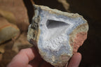 Natural Blue Lace Agate Geode Specimens x 6 From Malawi - Toprock Gemstones and Minerals 