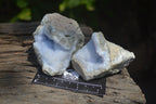Natural Blue Lace Agate Geode Specimens x 6 From Malawi - Toprock Gemstones and Minerals 