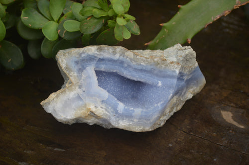 Natural Blue Lace Agate Geode Specimens x 6 From Malawi - Toprock Gemstones and Minerals 