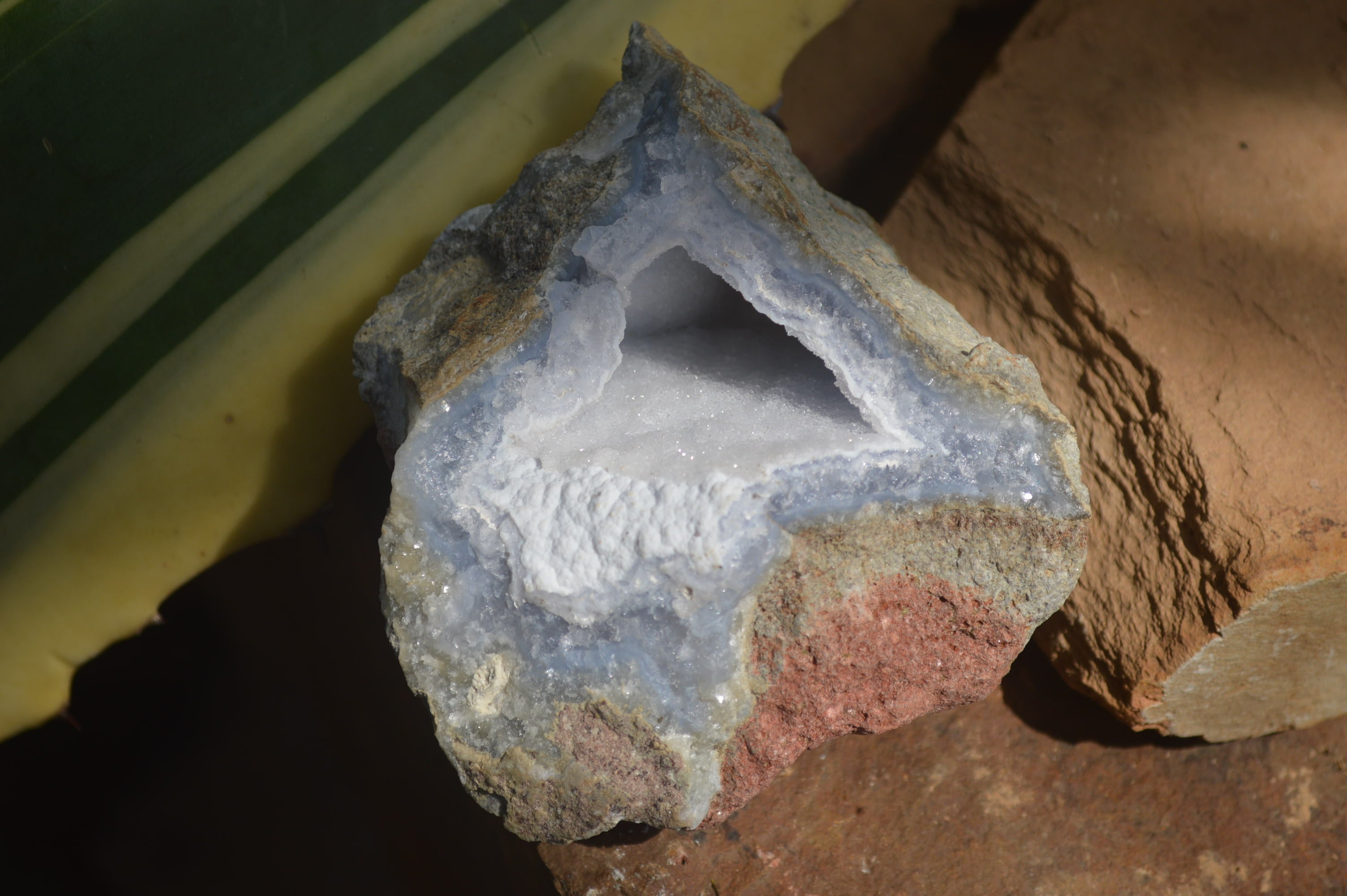 Natural Blue Lace Agate Geode Specimens x 6 From Malawi - Toprock Gemstones and Minerals 