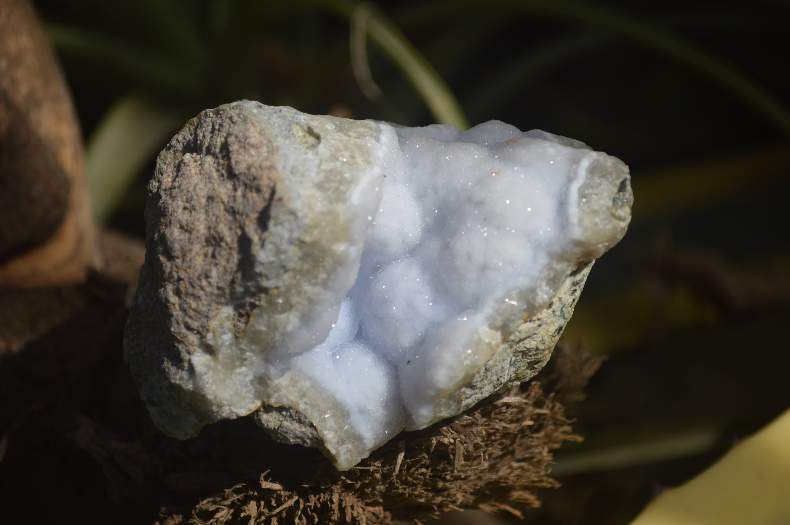 Natural Blue Lace Agate Geode Specimens x 6 From Malawi - Toprock Gemstones and Minerals 