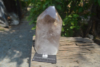 Polished Smokey Window Quartz Crystal x 1 From Madagascar - Toprock Gemstones and Minerals 