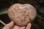 Polished Flower Agate Gemstone Hearts x 6 From Madagascar - Toprock Gemstones and Minerals 