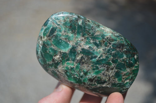 Polished Rare Emerald Mica In Matrix Standing Free Forms x 3 From Mutoko, Zimbabwe - Toprock Gemstones and Minerals 