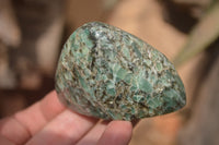 Polished Rare Emerald Mica In Matrix Standing Free Forms x 3 From Mutoko, Zimbabwe - Toprock Gemstones and Minerals 