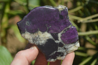 Polished On One Side Metallic Purpurite x 4 From Namibia - Toprock Gemstones and Minerals 