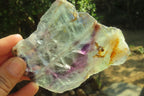 Polished Watermelon Fluorite Slices x 6 From Uis, Namibia - Toprock Gemstones and Minerals 