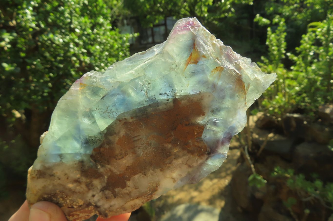 Polished Watermelon Fluorite Slices x 6 From Uis, Namibia - Toprock Gemstones and Minerals 
