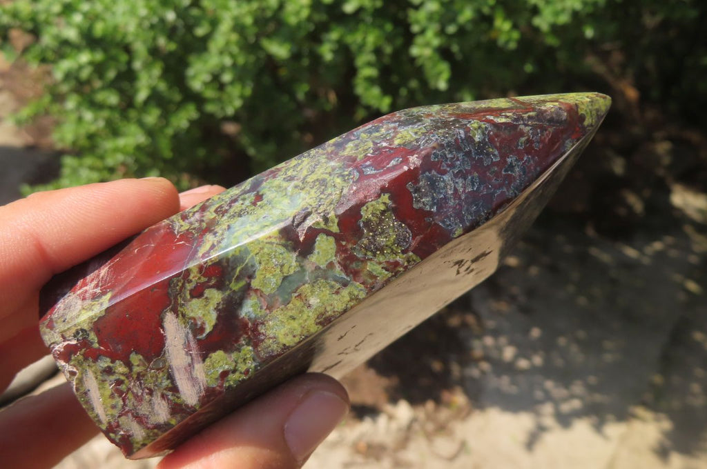 Polished Dragons Blood Stone Points x 3 From Tshipise, South Africa - Toprock Gemstones and Minerals 