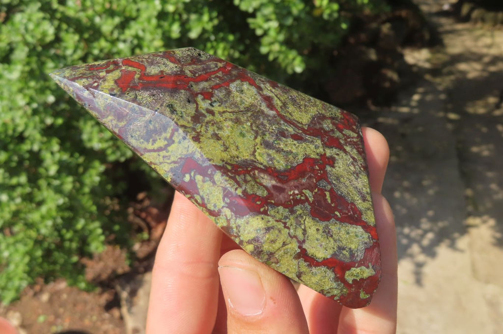 Polished Dragons Blood Stone Points x 3 From Tshipise, South Africa - Toprock Gemstones and Minerals 