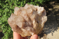 Natural Cascading Smokey Quartz Clusters x 2 From Luena, Congo - Toprock Gemstones and Minerals 