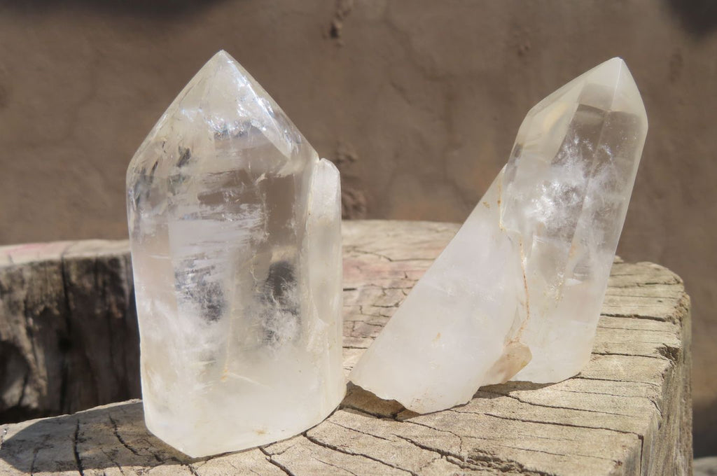 Polished Clear Quartz Crystals x 12 From Madagascar - Toprock Gemstones and Minerals 