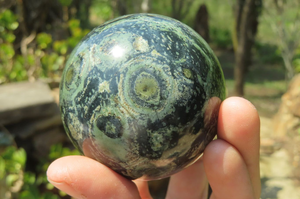 Polished Stromatolite Jasper Spheres x 4 From Katsepy, Madagascar - Toprock Gemstones and Minerals 