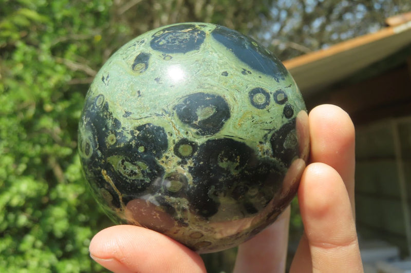Polished Stromatolite Jasper Spheres x 4 From Katsepy, Madagascar - Toprock Gemstones and Minerals 