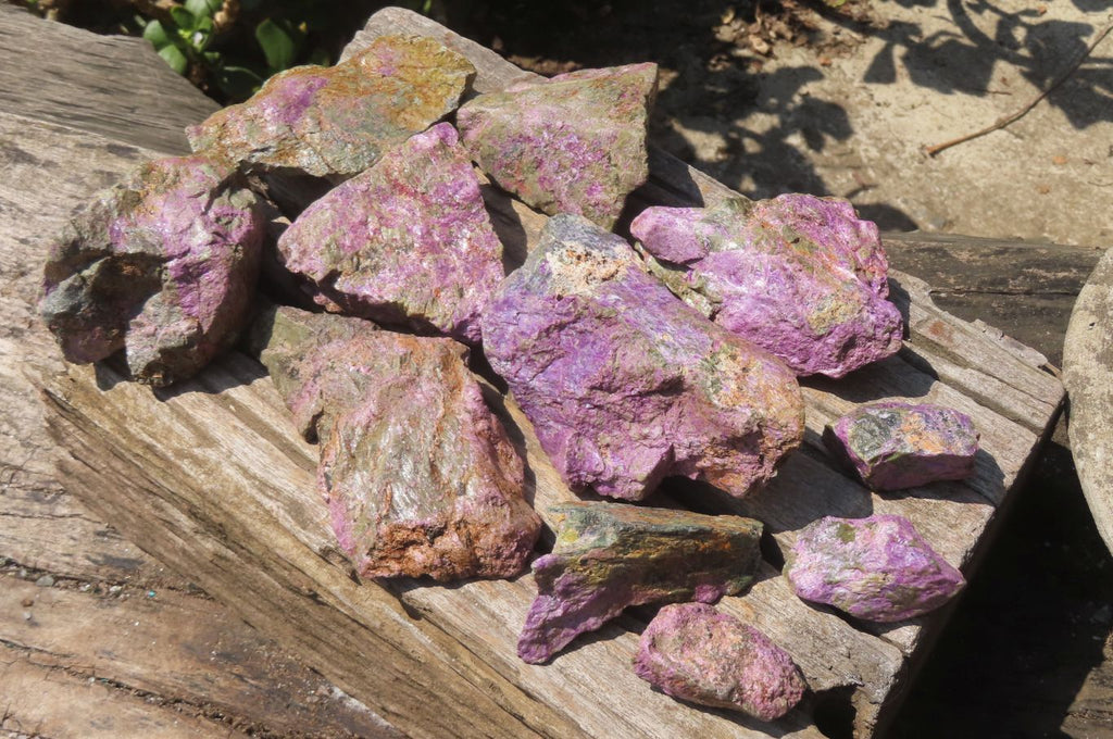 Natural Stichtite Cobbed Specimens x 11 From Barberton, South Africa - Toprock Gemstones and Minerals 