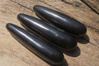 Polished Black Basalt Massage Wands x 12 From Madagascar - Toprock Gemstones and Minerals 