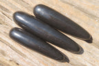 Polished Black Basalt Massage Wands x 12 From Madagascar - Toprock Gemstones and Minerals 