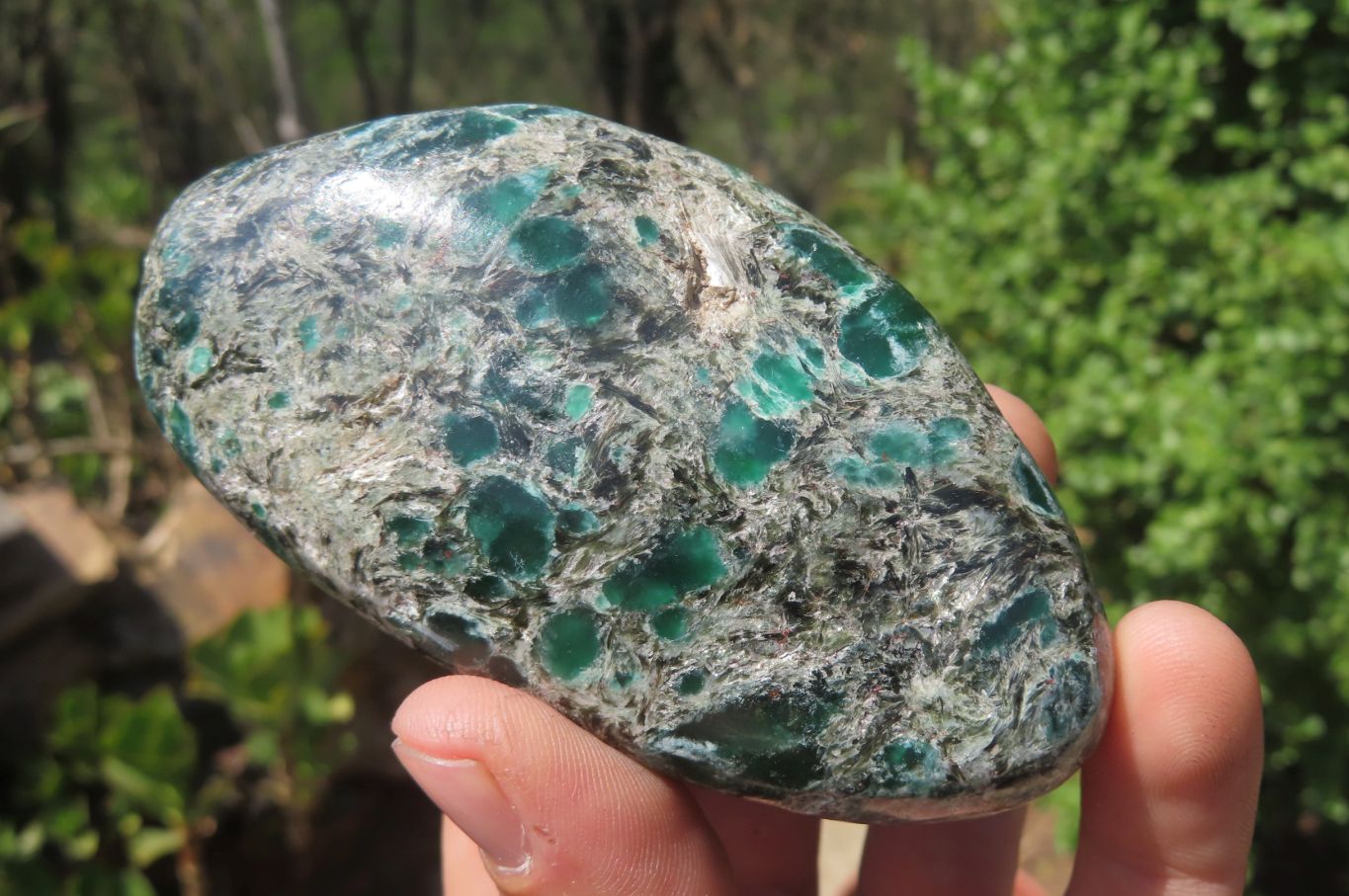 Polished Rare Emerald Mica In Matrix Free Forms x 6 From Mutoko, Zimbabwe - Toprock Gemstones and Minerals 