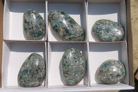 Polished Rare Emerald Mica In Matrix Free Forms x 6 From Mutoko, Zimbabwe - Toprock Gemstones and Minerals 