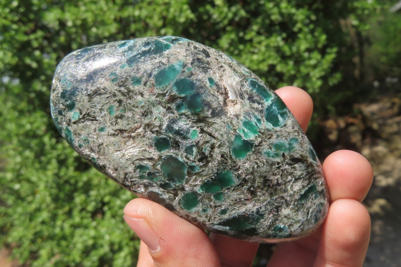 Polished Rare Emerald Mica In Matrix Free Forms x 6 From Mutoko, Zimbabwe - Toprock Gemstones and Minerals 