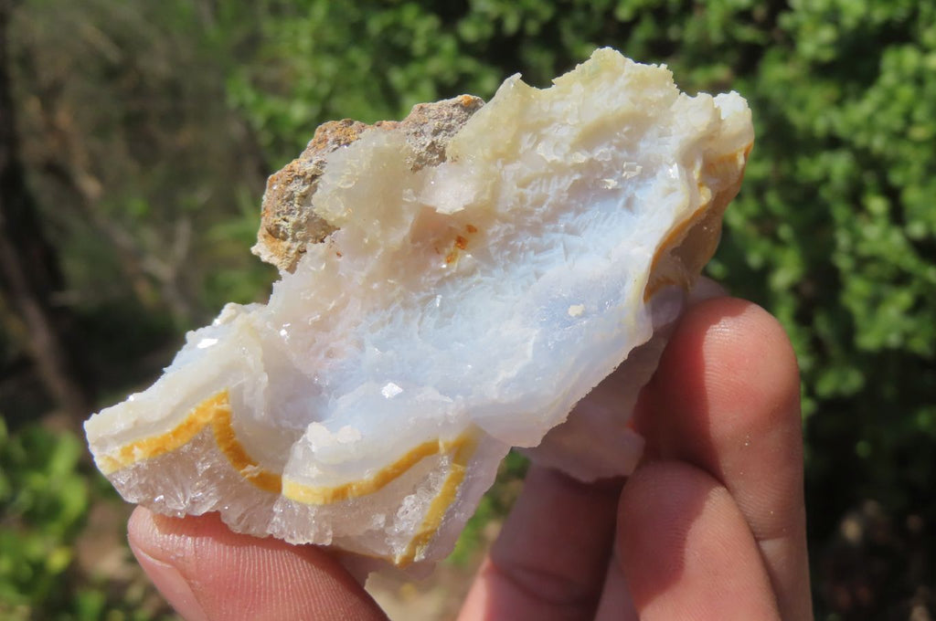 Natural Etched Blue Chalcedony Specimens x 5 From Nsanje, Malawi - Toprock Gemstones and Minerals 