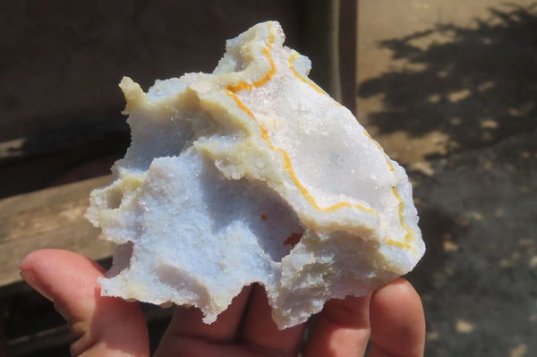 Natural Etched Blue Chalcedony Specimens x 5 From Nsanje, Malawi - Toprock Gemstones and Minerals 