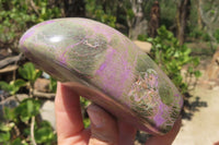 Polished Stichtite Standing Free Forms x 3 From Barberton, South Africa - Toprock Gemstones and Minerals 